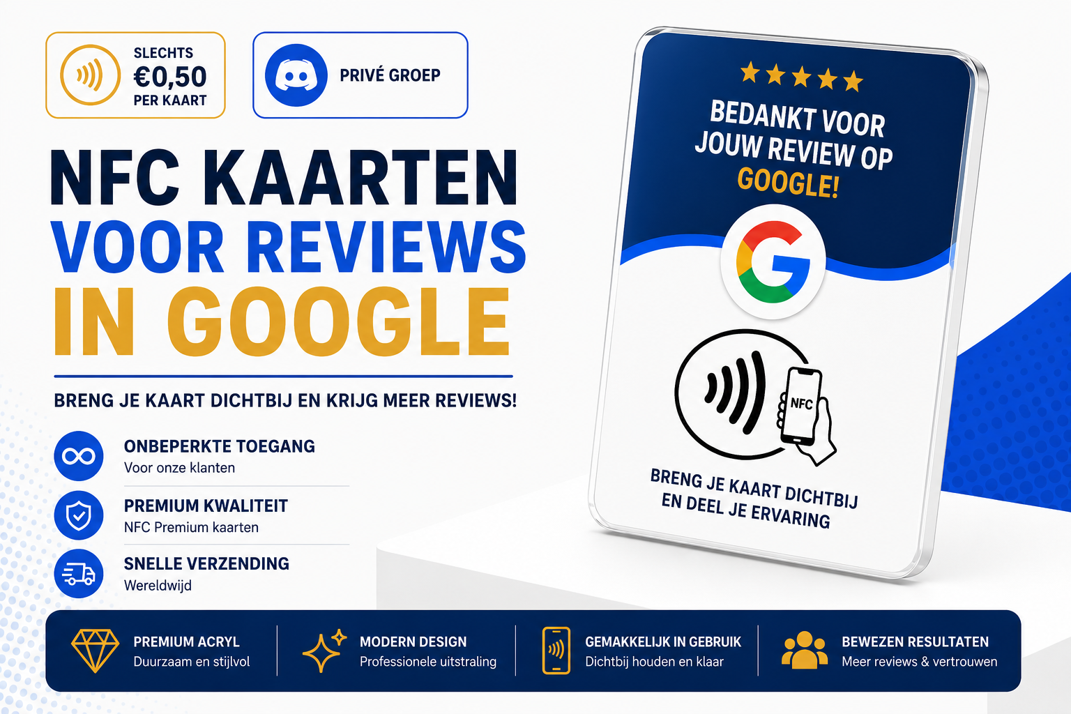 NFC-kaart voor Google-reviews